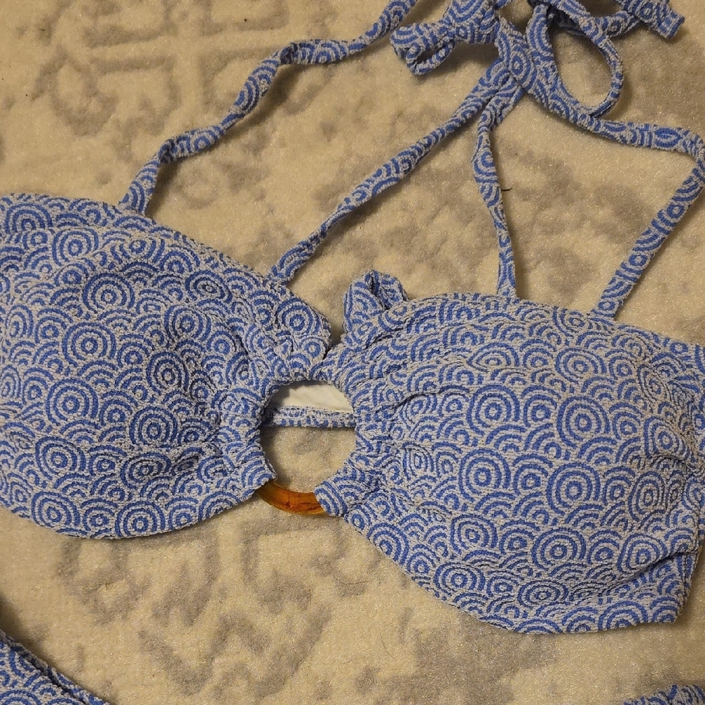 Blue Patterned Bikini Set - Picture 2 of 7